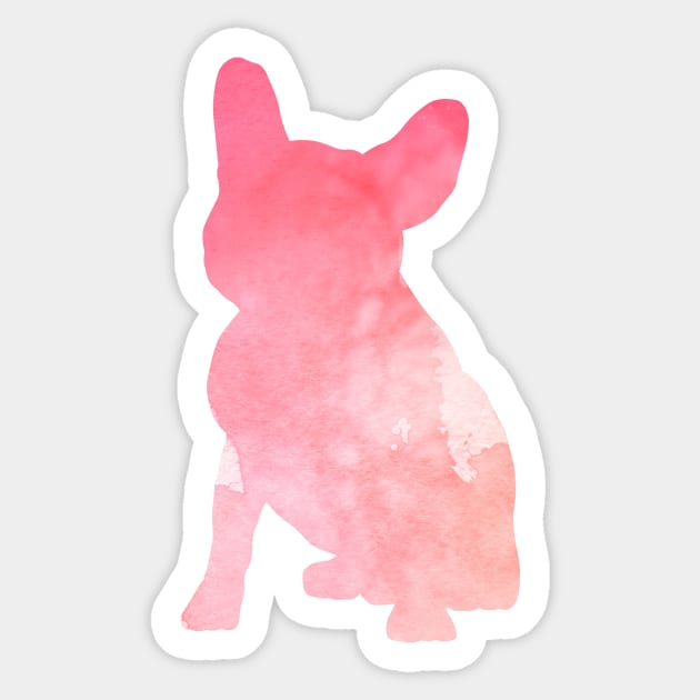 Pink Frenchie - French Bulldog Sticker by TheJollyMarten